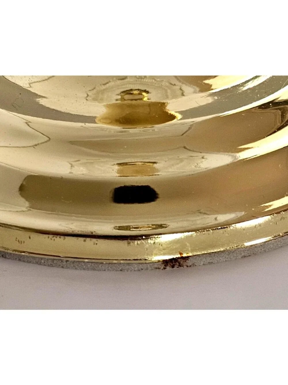 PartyLite Library Candle Lamp candleholder vintage brass retired ruffled 14.5" - Picture 2 of 10